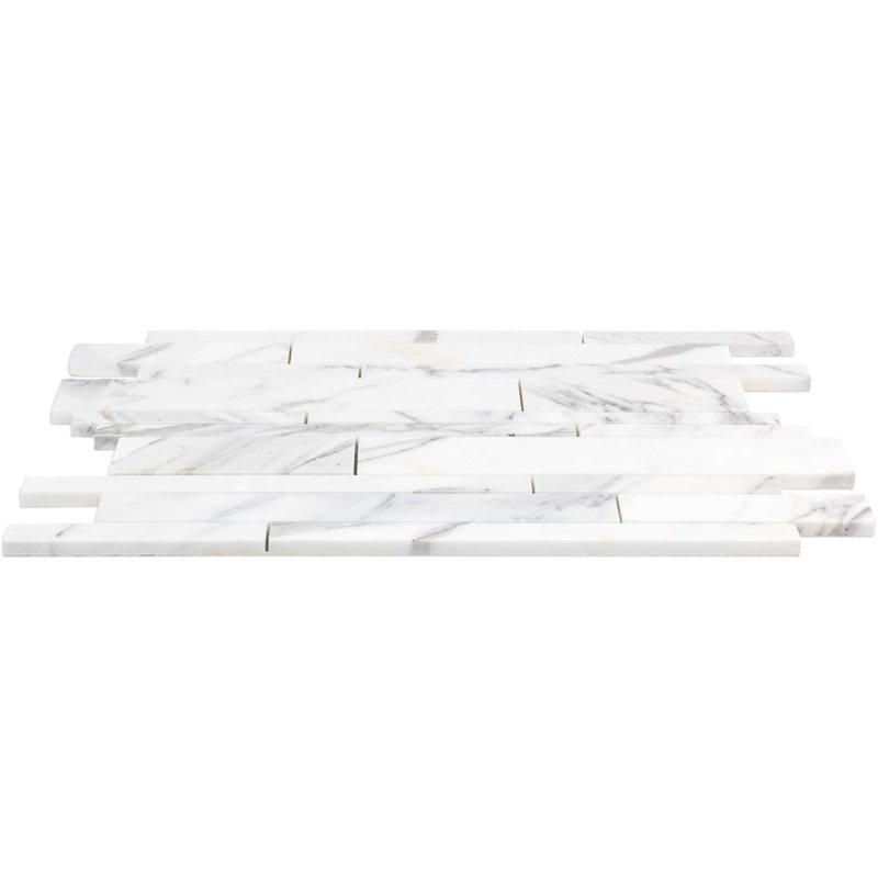 Calacatta 12x18 Polished Tumbled Marble Mosaic Tile