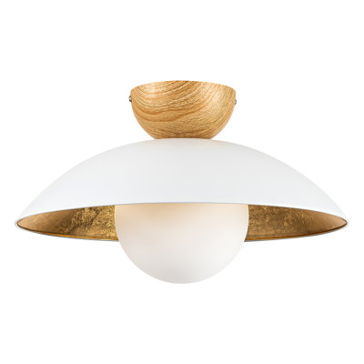Briceson Single Light Glass Flush Mount