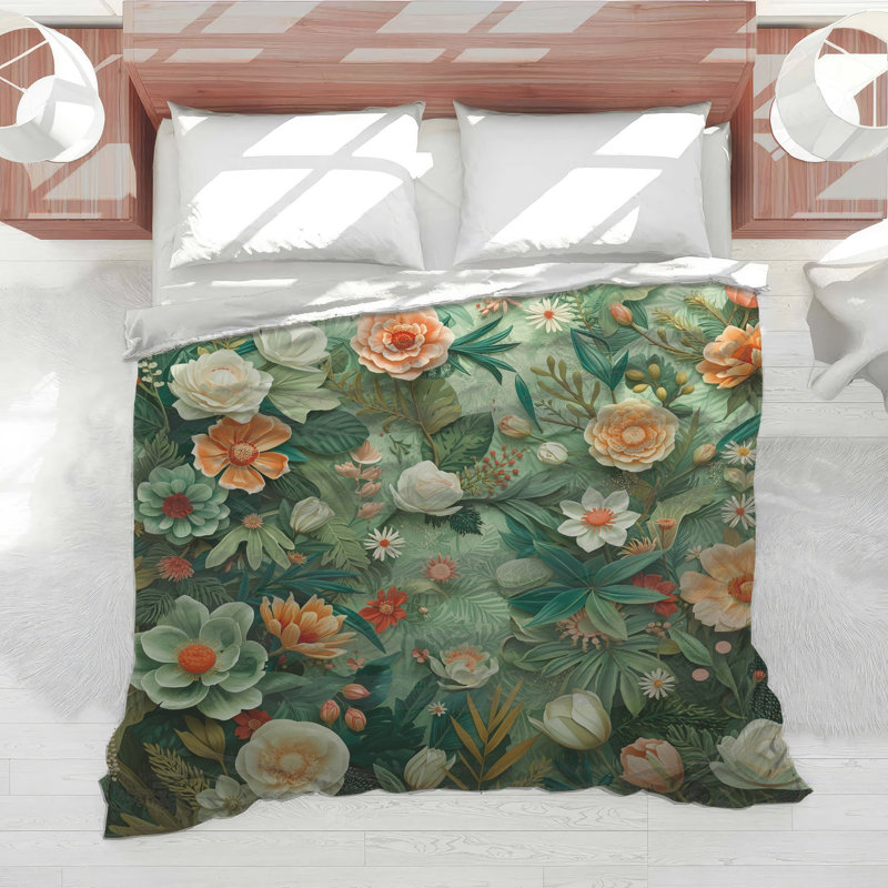 Lush Floral Arrangement Comforter, Twin