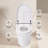 Heated Seat Smart Toilet  without Bidet, Upmarket Compact Dual Flush Toilet 1/1.28 GPF, Tank less toilet with Adjustable Temp Heated Seat, Foot sensor Flush, White Night Light, Knob Control,Auto Flush