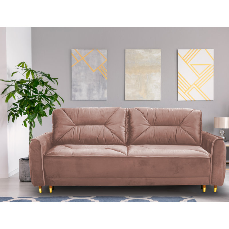 Alixandra 3 Seater Sofa & Chaise, Pink