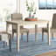 Rubberwood Rectangular Solid Wood Top Dining Table