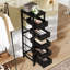 Commode de rangement noire 5 tiroirs-1303053345