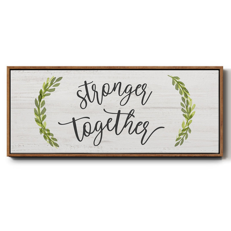 «Stronger Together», toile encadrée, H 8 po x l 20 po