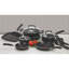 Batterie de cuisine antiadhésive totale T-fal 12 pièces, noir-85516769
