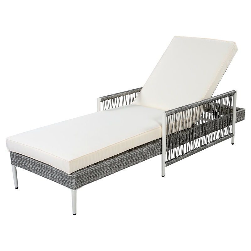 Méridiennes de patio réglables, fauteuil inclinable moderne en rotin Pe