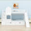 Lit superposé de style château-508657663-508657662