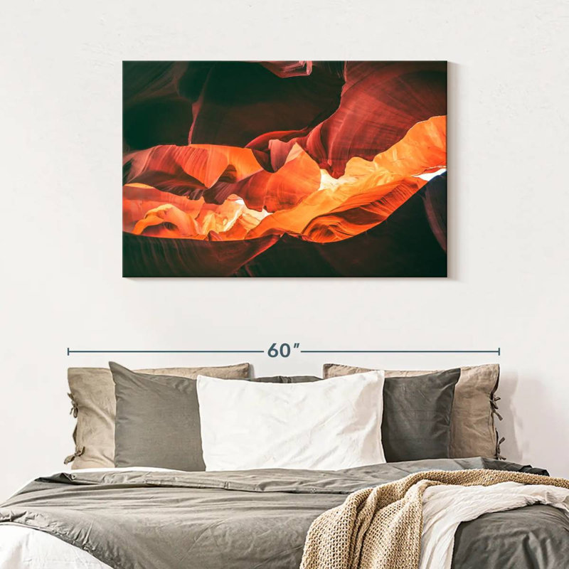 Avery, paysage abstrait, canyon, H 30 po x l 45 po