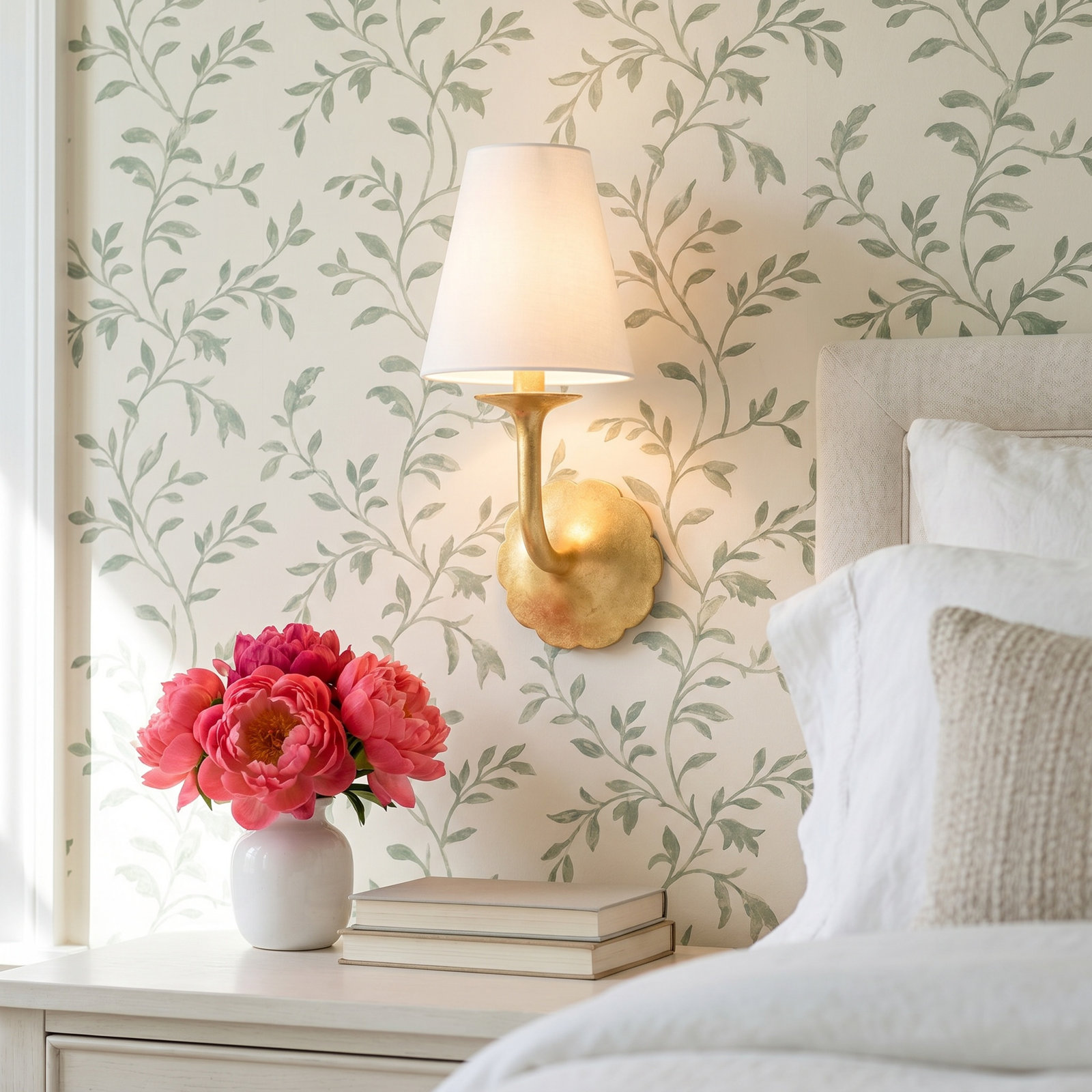 Winnipeg Single Light Sconce, Vintage Gold Leaf
