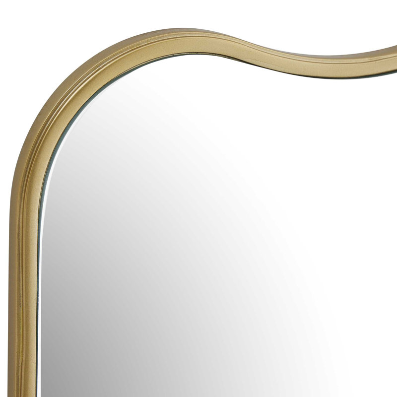 Undulating Reversible Engineered Wood Wall Mirror