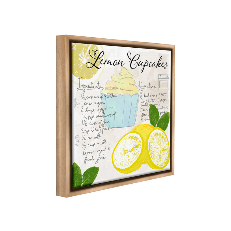 «Lemon Cupcake Recipe» par Daniela Santiago sur, H 25 po x l 25 po, Brun