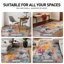 Tapis abstrait ivoire / gris / bleu Noires-1120477868