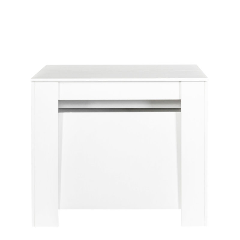 White Extendable Table, 118.50in Console, Practical For Different Spaces Console Desk, , Construction, Space Optimizing