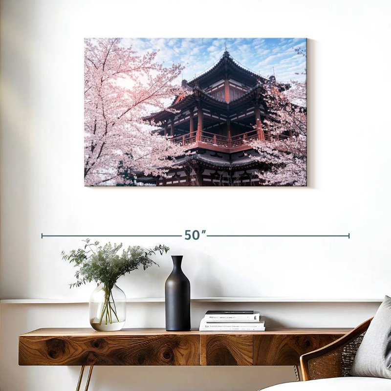 Adella Qinglong Temple Sakura, 24" H x 36" W