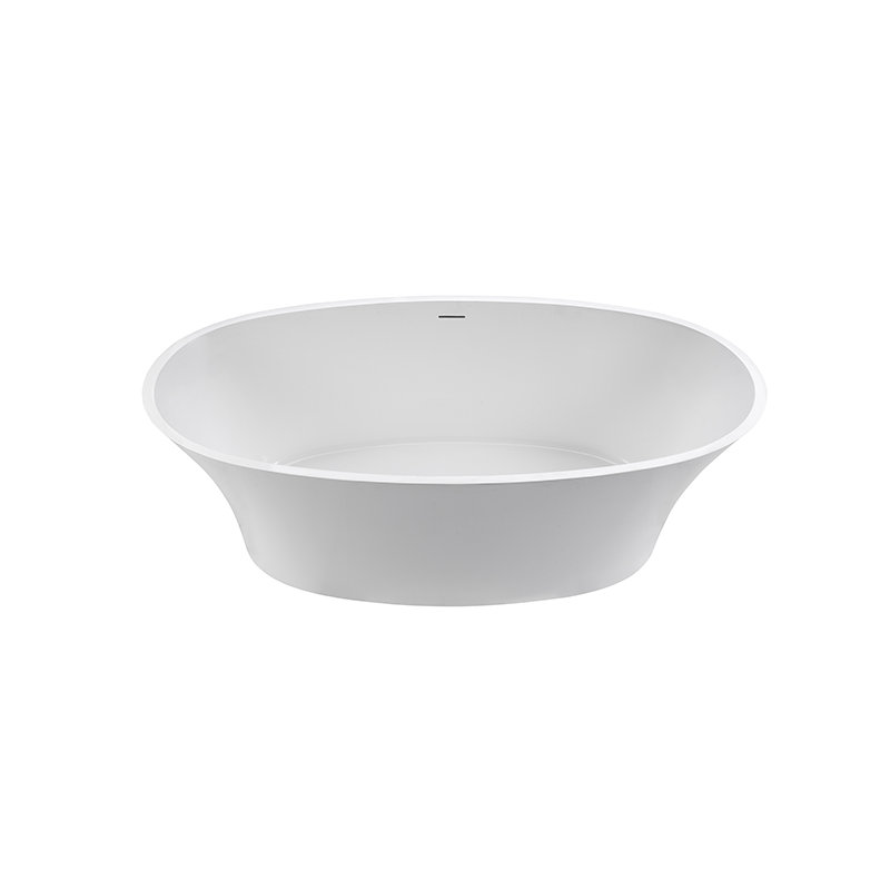 Adeline 64" Freestanding Soaking Bathtub, Gloss White