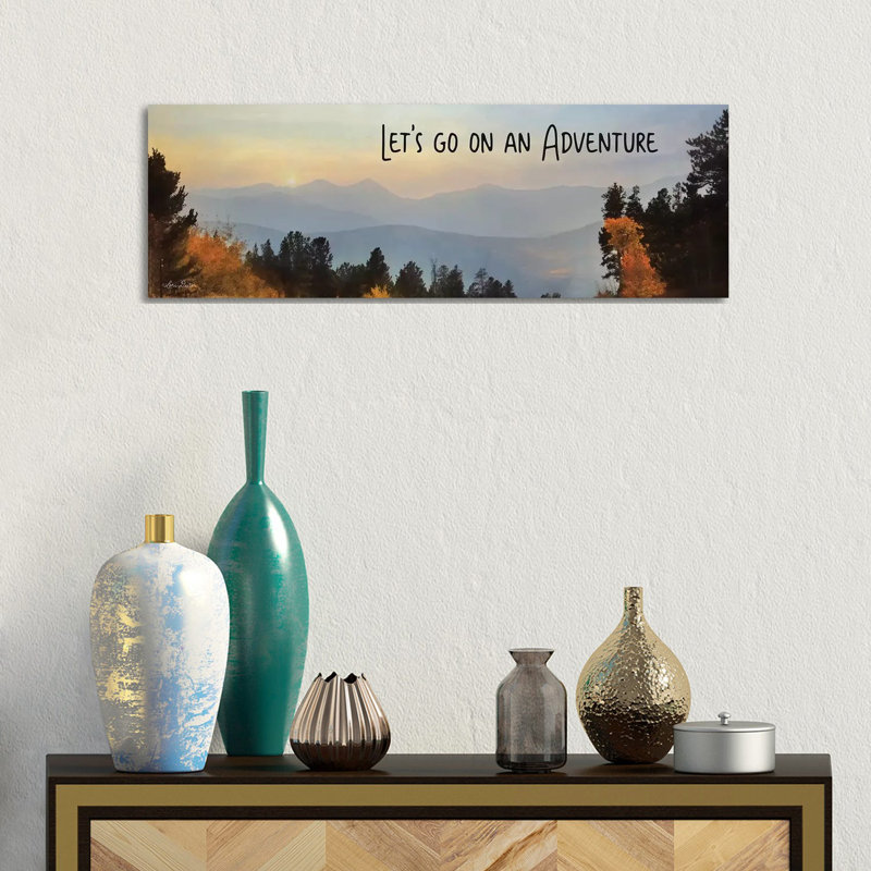 Let's Go On An Adventure by Lori Deiter - Wrapped Canvas Panoramic Print, 30.48 cm H x 91.44 cm W x 1.91 cm D
