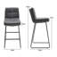 Aidie Upholstered Counter Stool with Metal Frame-502148038
