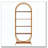 70.8" 5-Tier Modern Brown Arched Open Bookshelf For Office, Bedroom, Living Room