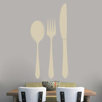 Adhésif décoratif cuillère fourchette