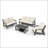 HIPS Loveseat with Cushion, Wood Grain Outdoor Garden Sofa-291748070