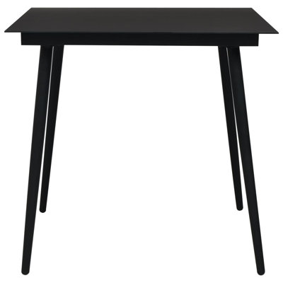 Etrella Glass Top Metal Base Dining Table
