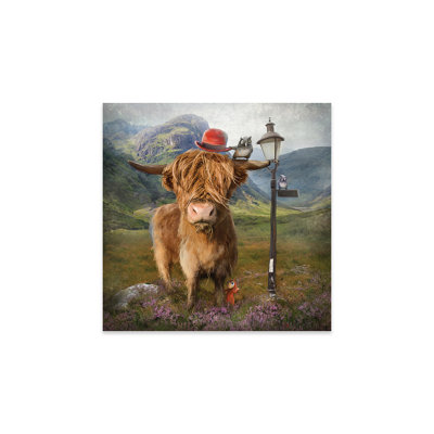 Impression de vache Highland sur verre acrylique