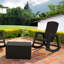 Chaise berçante en espresso, paquet de 2-1206842316