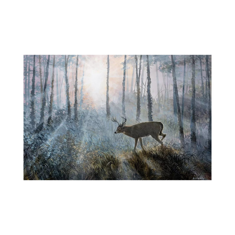 Deer Path IV by B. Lynnsy - Wrapped Canvas Print, 20.32 cm H x 30.48 cm W