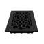 Évent à registre de plancher en aluminium à grille de plancher en aluminium 10 po x 16 po noir