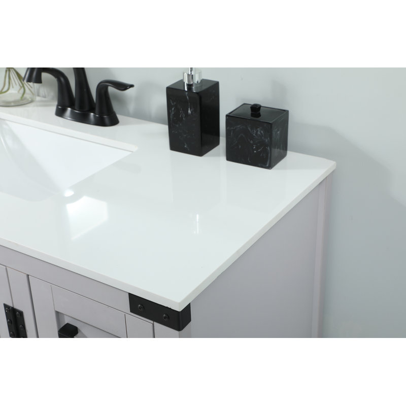 Ensemble de meuble-lavabo simple 32 po Slayton, Gris