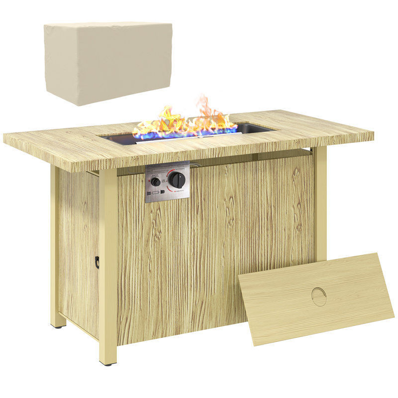 Foyer de table 43 po au propane avec couvercle imperméable 50 000 BTU