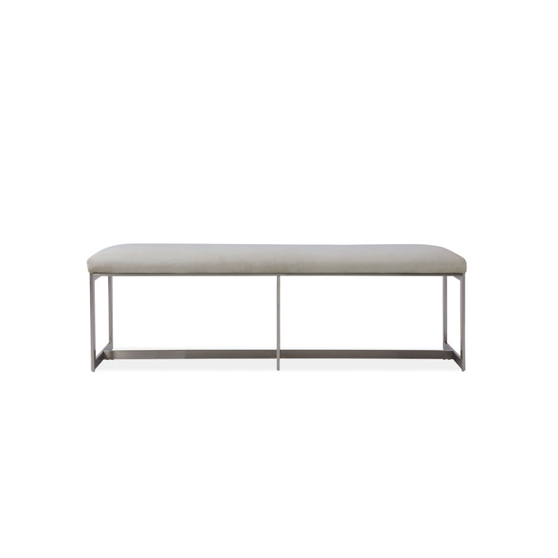 Banc rembourré en mélange de lin Gavan, Colombe