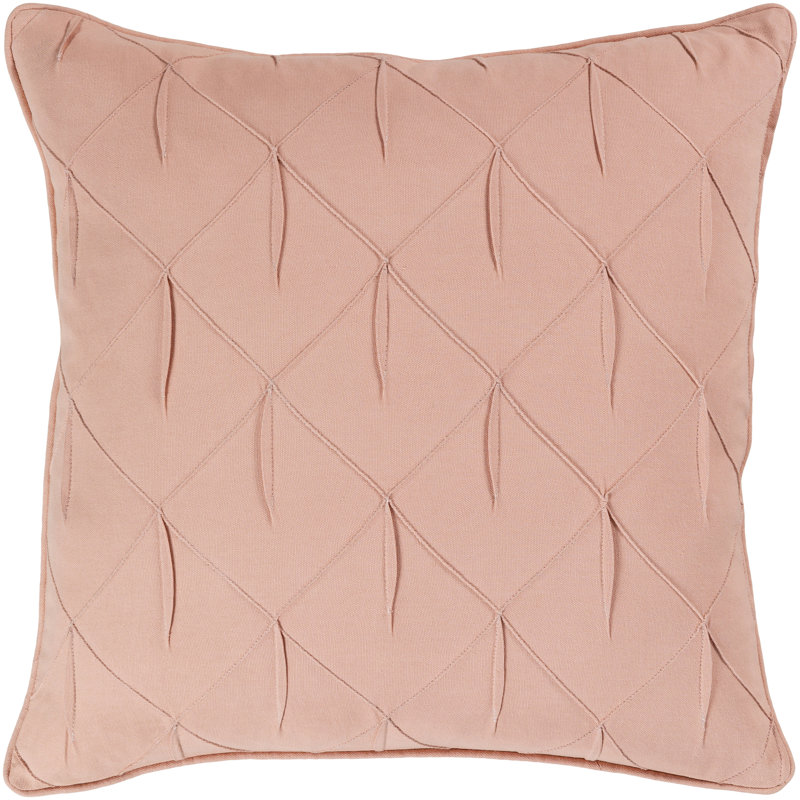 Gretchen Textured Cotton Throw Pillow, Dark Blue, Down, 20" x 20"