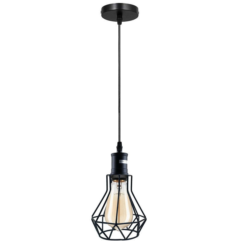 Hosston 1 - Light Black Single Pendant