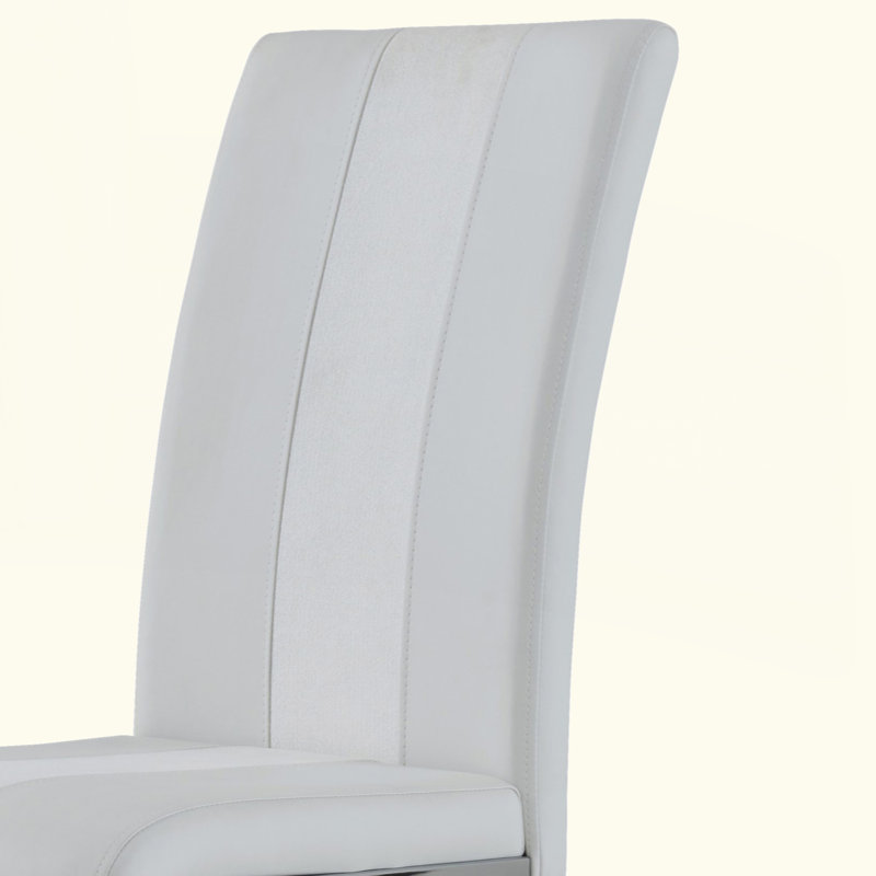 Chaises de salle à manger en tissu (ensemble de 4), Blanc
