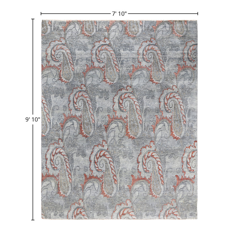 Overdyed One-of-a-Kind 7' 10" X 9' 10" Hand Knotted Area Rug