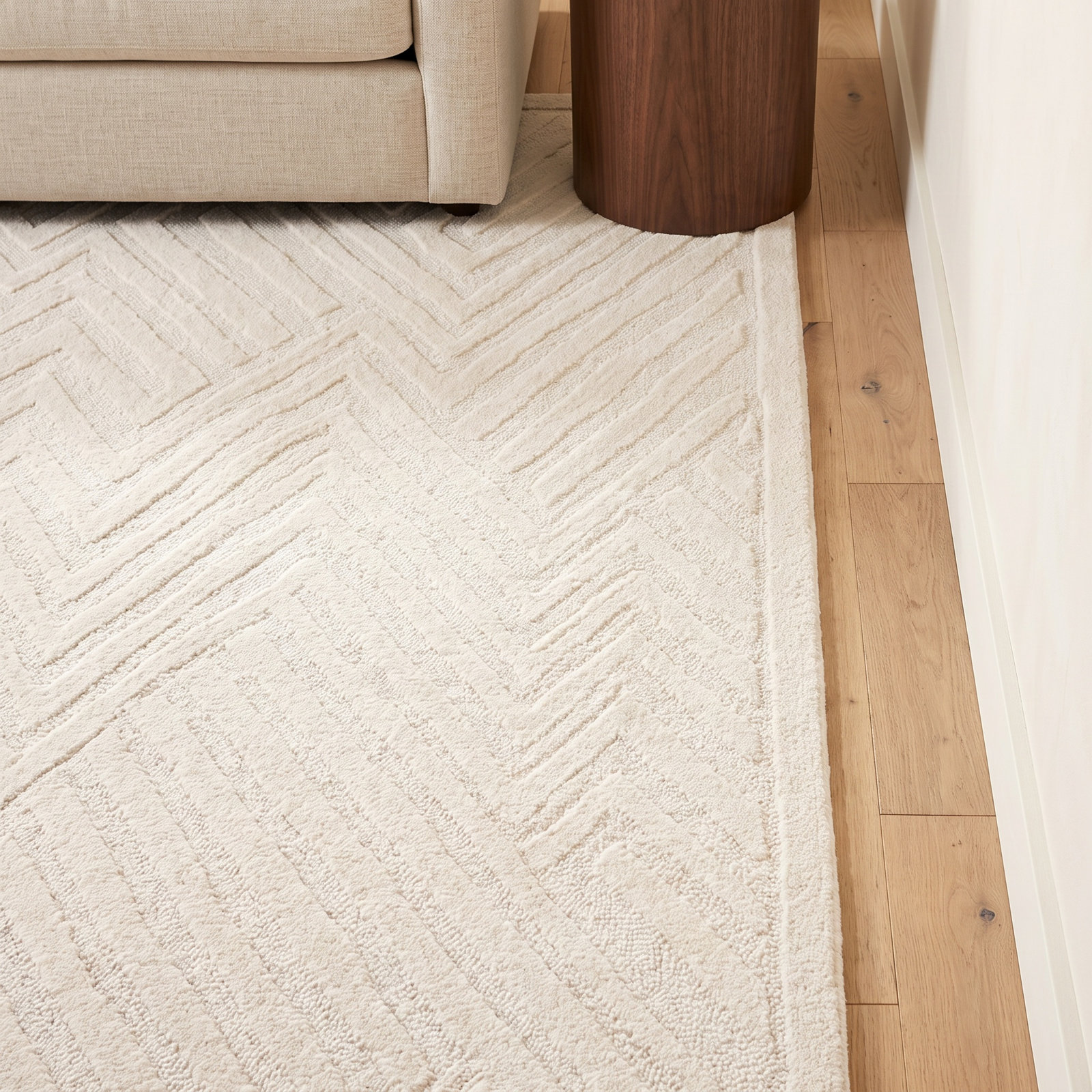 Ginna Hand-Tufted Wool Geometric Rug, Rectangle 5' x 8'