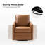 Fauteuil d'appoint pivotant en similicuir Alfonso avec coussin amovible-65310976
