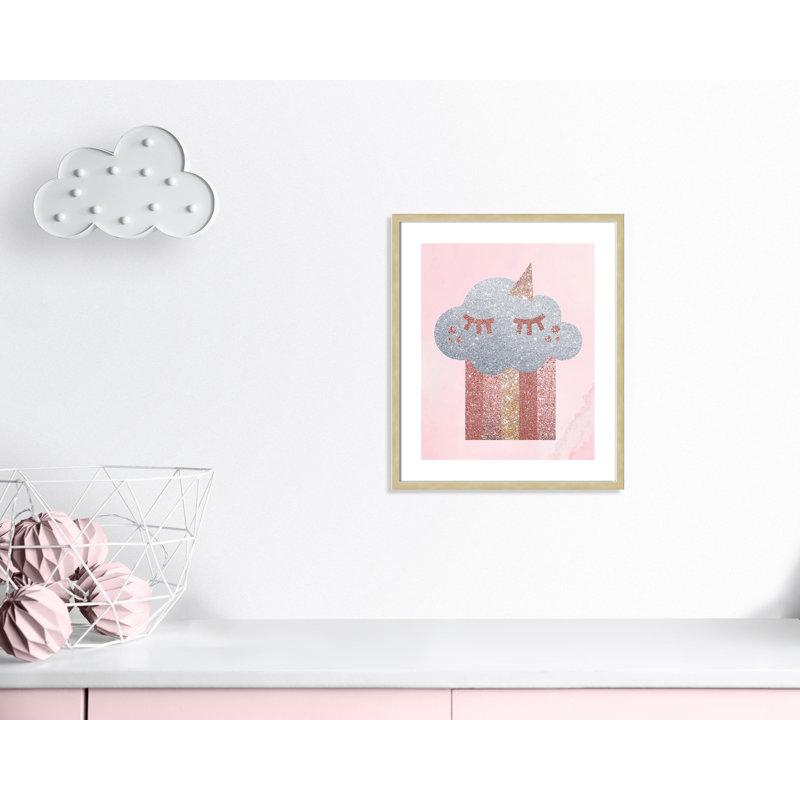 Paillettes, H 25,5 po x l 21,5 po x P 1,19 po, Cadre boîte champagne clair