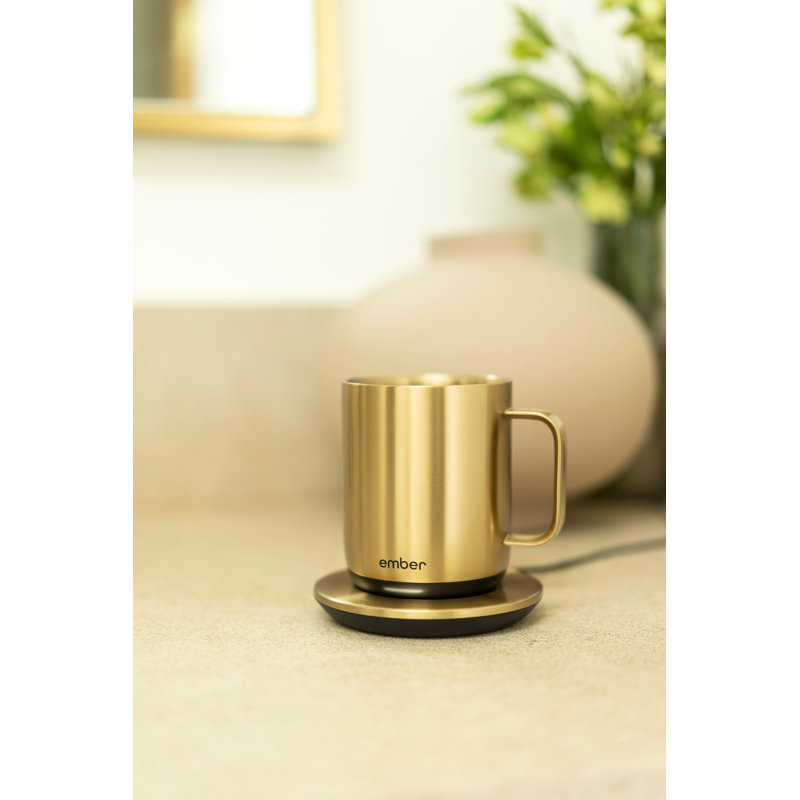 Ember Mug 2, Temperature Control Smart Mug, 10 Oz, Gold