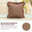 Coussin décoratif en lin fabriqué à la main à motif de blocs de tissu pour canapé, lit, chaise Tulsi Buti - 18 X 18 po-106744404-106744399