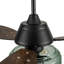 Ventilateur de plafond à DEL 42 po Cecile avec abat-jour en verre soufflé à la main vert écume et télécommande-1340878332