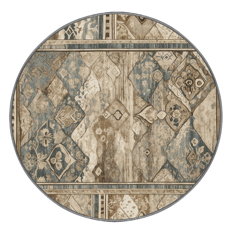 Rustic Charm Rug, Round 5'