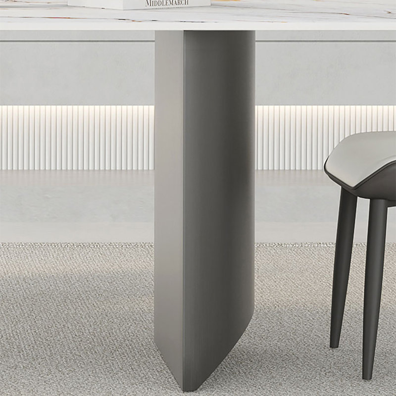 Kalyx Metal Base Dining Table, 29.5"H x 70.9"L x 31.5"W
