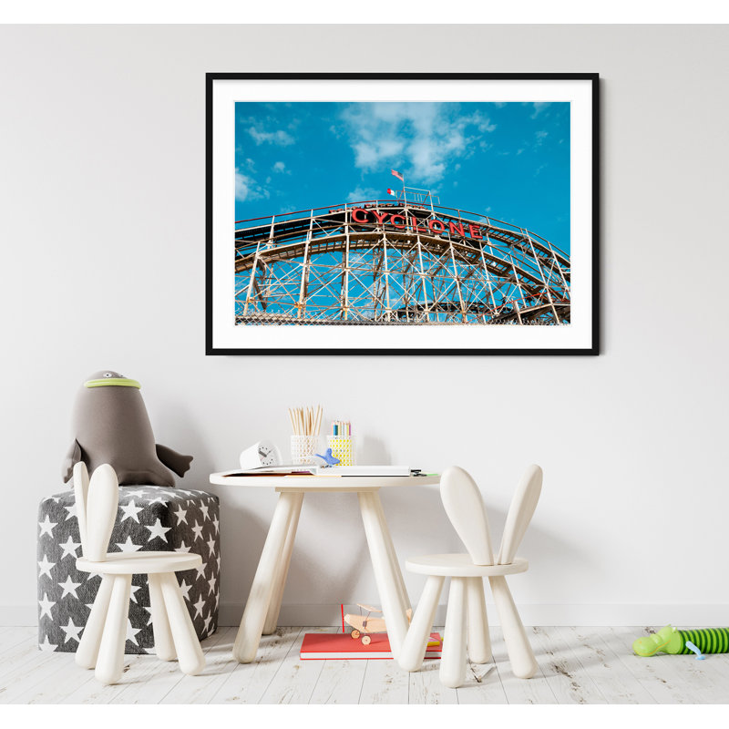 Cyclone Roller Coaster - Picture Frame Photograph on Paper, 28.5" H x 40" W, Black Framed