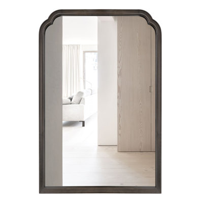 Ancalin Solid Wood Arched Wall Mirror