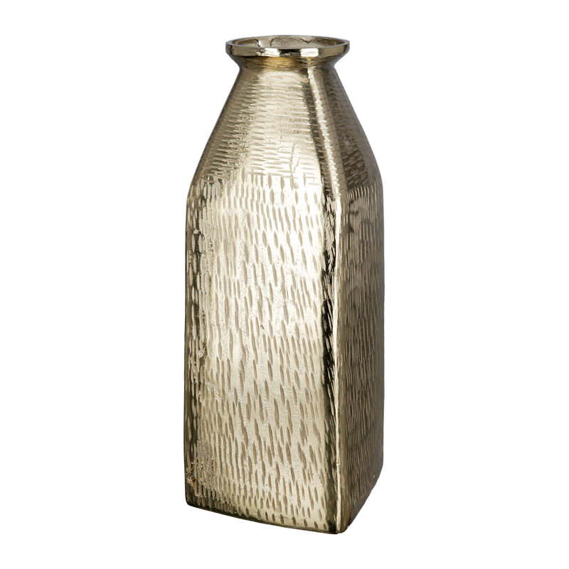 Attar Handmade Aluminum Table Vase, 30cm H x 11cm W x 11cm D