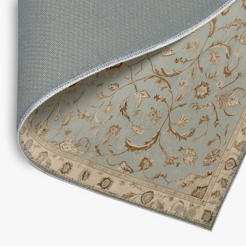 Tabriz Beige Indoor and Outdoor Area Rug, Rectangle 4' x 6'