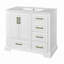 Meuble-lavabo traditionnel 36 po avec lavabo en céramique, armoire de salle de bain avec deux portes à fermeture douce et quatre tiroirs-120330075