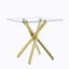 Ensemble de table de salle à manger 3 pièces, table en verre et 2 tabourets de bar-1226616679-1226616677